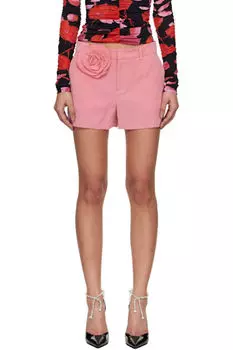 Розовые флюидные шорты из габардина Rose Blumarine