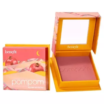 Розовые гранатовые румяна pompom wanderful world blush powder Benefit Cosmetics, вес 6 гр.