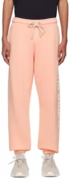Розовые хлопковые брюки для отдыха Palm Angels