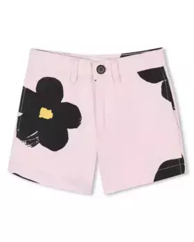 Розовые хлопковые шорты для девочек Marc Jacobs, розовый