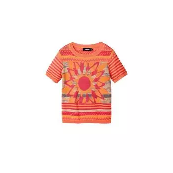 Розовые хлопковые топ и футболка Desigual