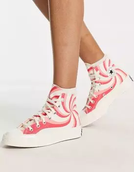 Розовые и белые кроссовки Converse Chuck 70 Hi