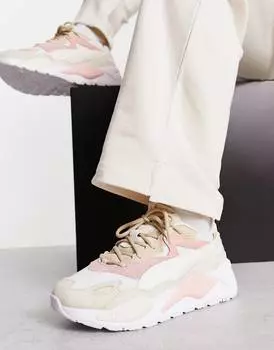 Розовые и белые кроссовки Puma RS-X Effect
