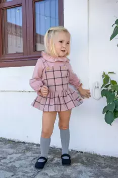 Розовые комбинезоны Charanga & Cocote для маленьких девочек комбинезон в клетку с лягушкой