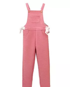 Розовые комбинезоны для девочек в сочетании с фактурным плюшем Dadati, розовый