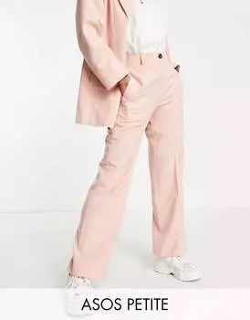 Розовые костюмные брюки комбинированного цвета ASOS Petite