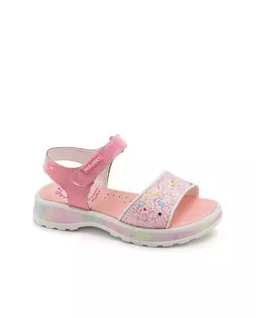 Розовые кожаные босоножки для девочки Pablosky, розовый