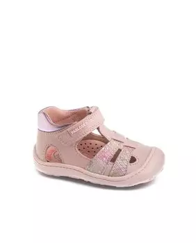 Розовые кожаные сандалии для девочки Pablosky, розовый