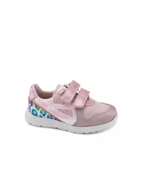 Розовые кожаные спортивные туфли для девочки Pablosky, розовый