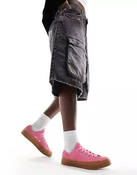 Розовые кроссовки Converse Chuck 70 Ox на резиновой подошве
