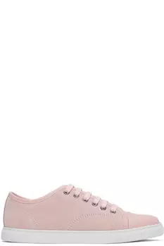 Розовые кроссовки DBB1 из кожи и замши Lanvin