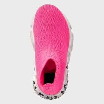 Розовые кроссовки Speed Graffiti Balenciaga, розовый