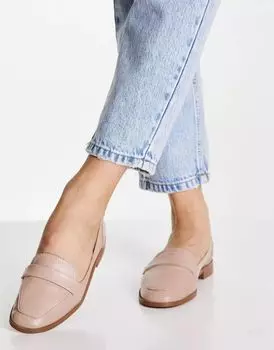 Розовые лоферы на плоской подошве ASOS Mussy