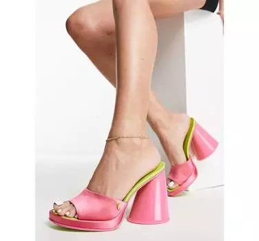 Розовые мюли на блочном каблуке Circus NY Haynes