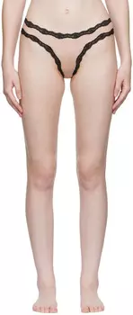 Розовые нейлоновые стринги Fleur du Mal