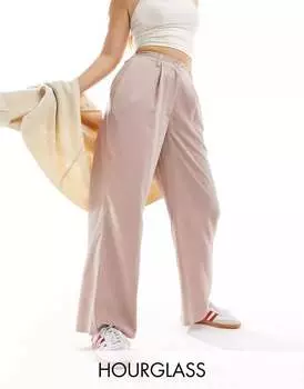 Розовые норковые брюки ASOS Hourglass Dad