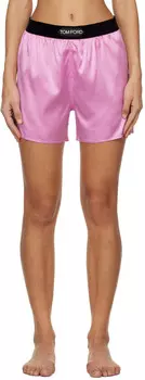 Розовые пижамные шорты на резинке Tom Ford