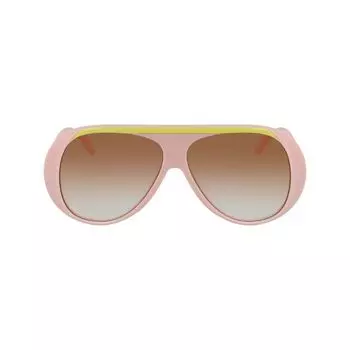 Розовые пластиковые солнцезащитные очки Longchamp