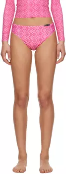 Розовые плавки бикини с принтом Marine Serre