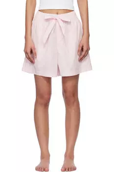 Розовые поплиновые пижамные шорты Tekla