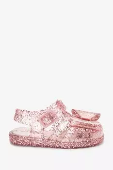 Розовые прозрачные туфли с блестящим узором Baker by Ted Baker, розовый