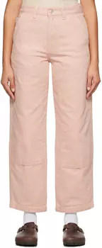 Розовые рабочие брюки Stüssy
