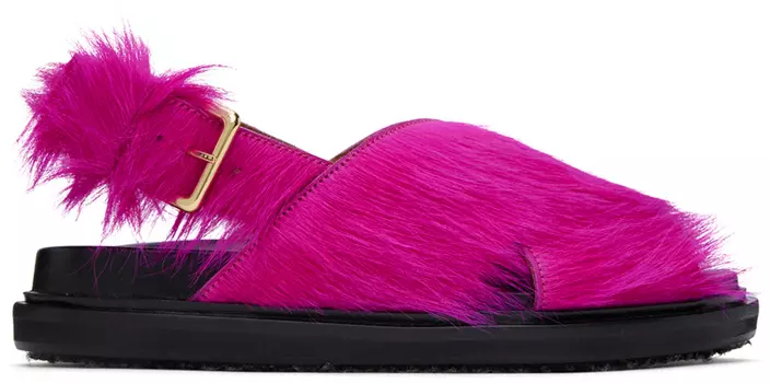 Розовые сандалии Fussbett Marni