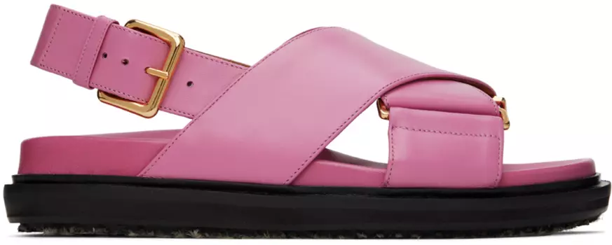 Розовые сандалии Fussbett Marni