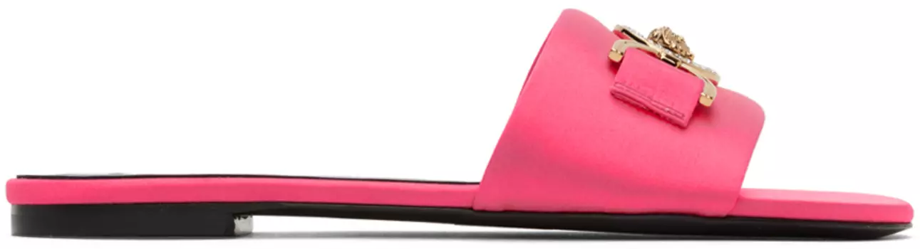 Розовые сандалии Medusa в тропическом стиле Versace