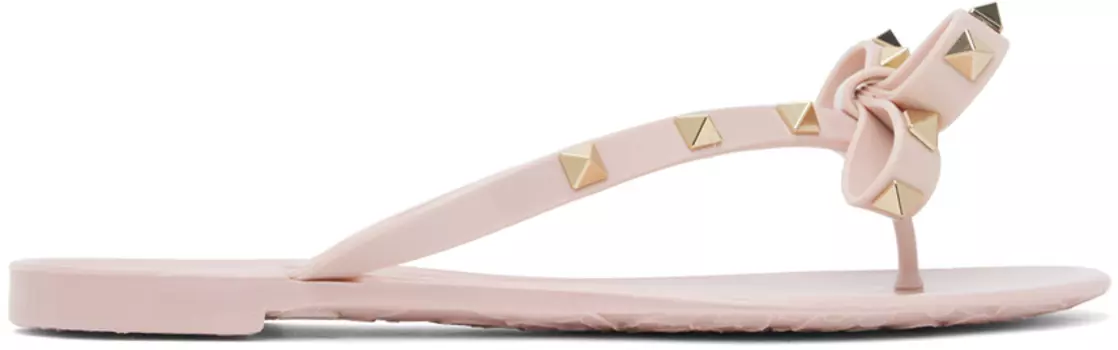 Розовые сандалии Rockstud Valentino Garavani