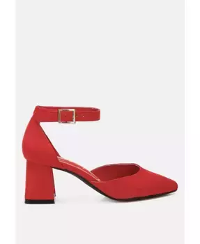 Розовые сандалии Rozita на устойчивом каблуке из микрофибры London Rag, красный