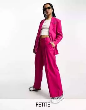 Розовые широкие брюки строгого кроя Noisy May Petite