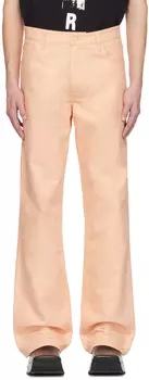 Розовые широкие джинсы Raf Simons