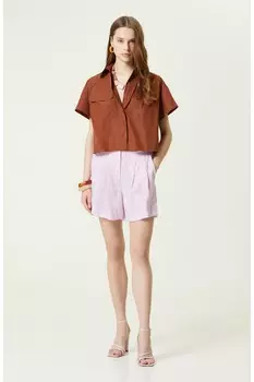 Розовые широкие шорты с высокой талией Network, розовый