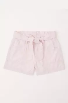 Розовые шорты из твила с завязкой на талии Abercrombie & Fitch, розовый