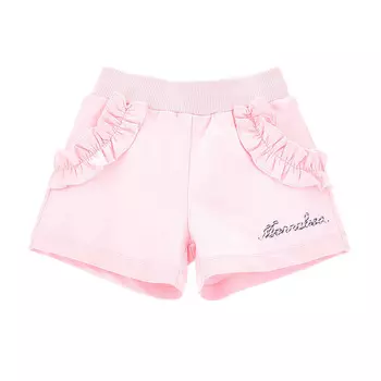 Розовые шорты с логотипом Monnalisa, розовый