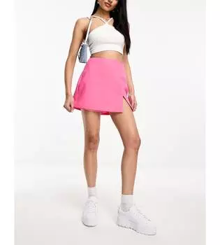 Розовые шорты с разрезом ASOS DESIGN