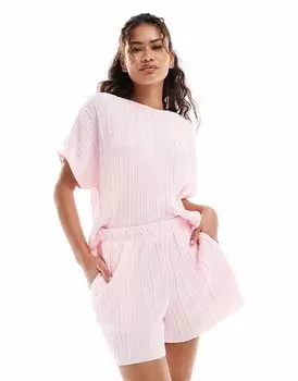 Розовые шорты в плиссе Vero Moda