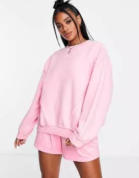 Розовые толстовки оверсайз adidas Originals Luxe Lounge