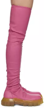 Розовые тракторные ботинки Rick Owens Bozo Stocking