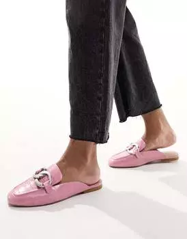 Розовые туфли без каблуков ASOS DESIGN Mia