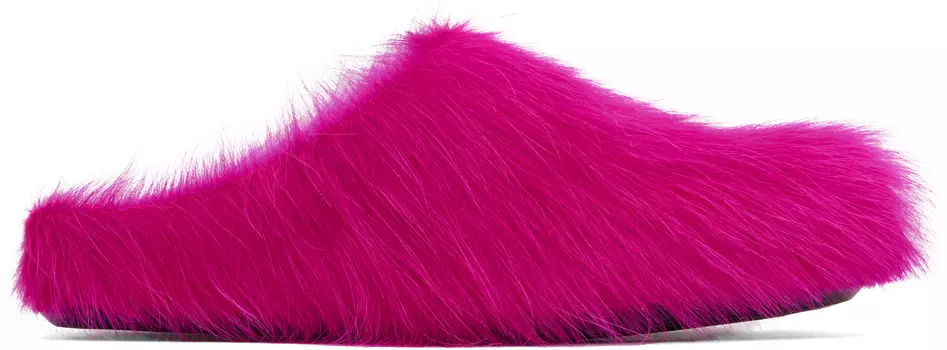 Розовые туфли-лоферы Fussbett Sabot Slip-on Marni, фуксия