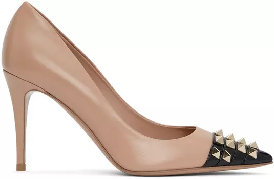 Розовые туфли на каблуке Rockstud Alcove Valentino Garavani