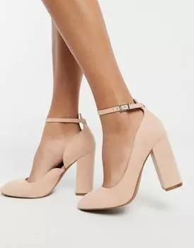 Розовые туфли на высоком каблуке ASOS DESIGN