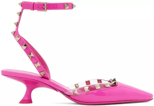 Розовые туфли Rockstud Couture Valentino Garavani