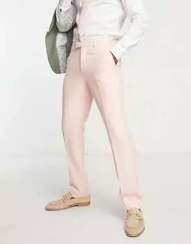 Розовые твидовые костюмные брюки Harry Brown
