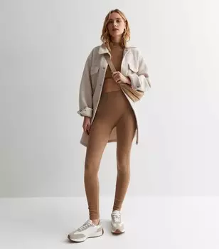 Розовые ванильные леггинсы Active Rib Pink Vanilla, песочный