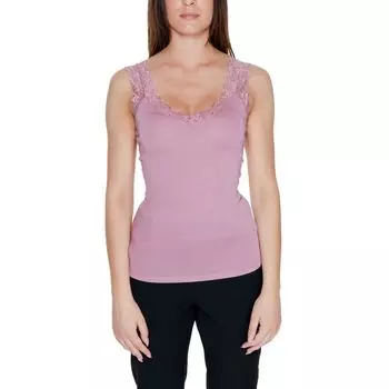 Розовые вискозные топ и футболка Vero Moda