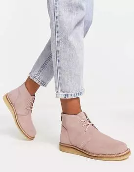 Розовые замшевые ботинки Levi's Bern