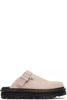 Розовые замшевые туфли ZebZag на платформе с открытой пяткой Dr. Martens